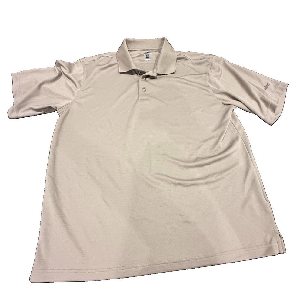 Pebble Beach Performance Men’s XL Golf Polo Shirt Tan Taupe Short Sleeve